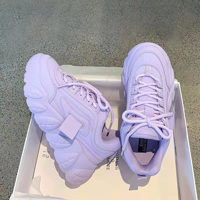 purple sneakers