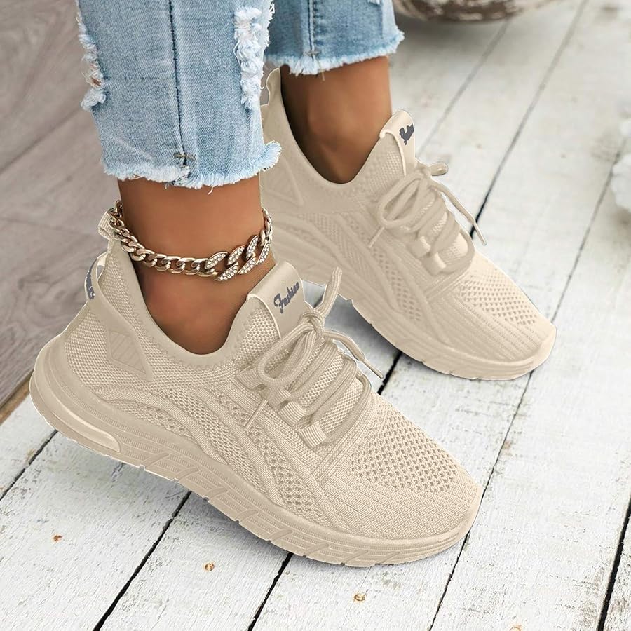 beige sneakers