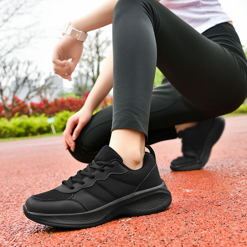 womens black running shoes