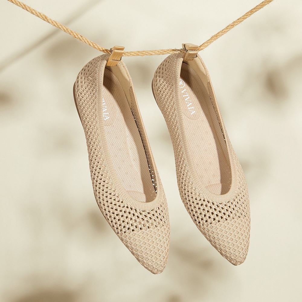 mesh ballet flats