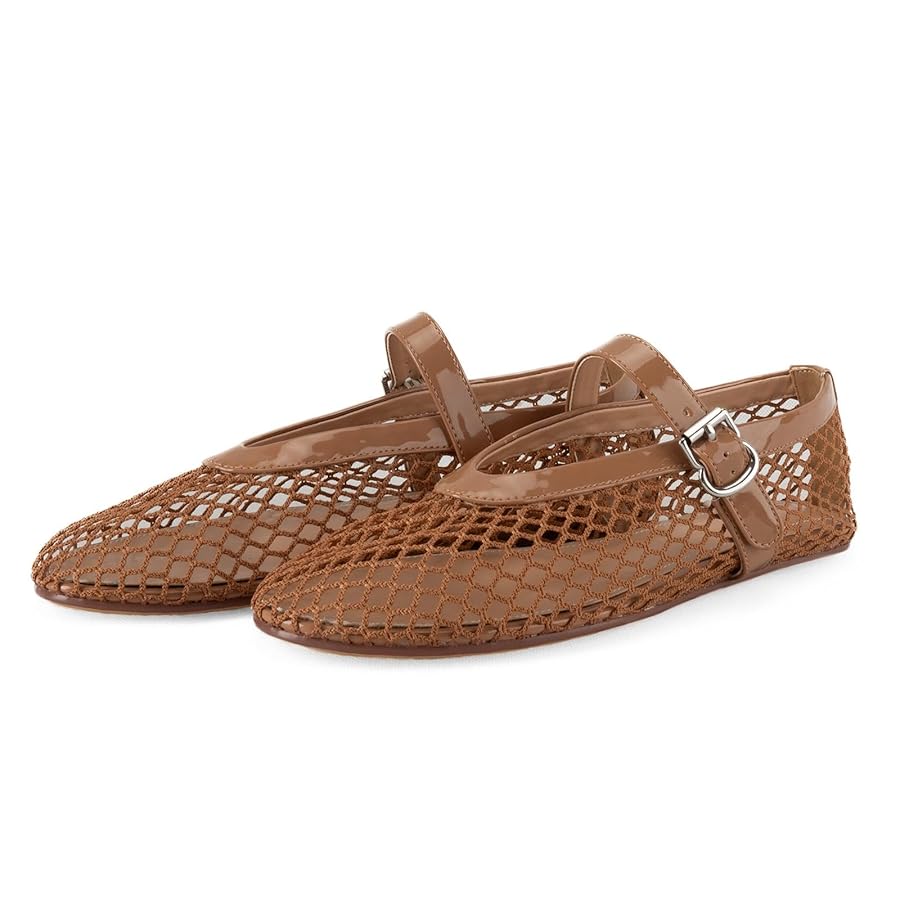 mesh ballet flats
