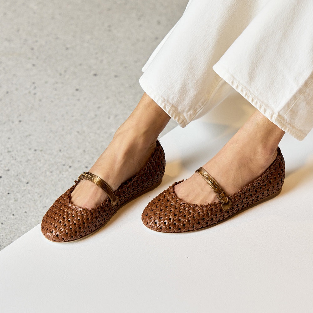 woven ballet flats