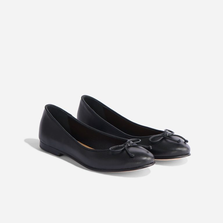 black ballet flats