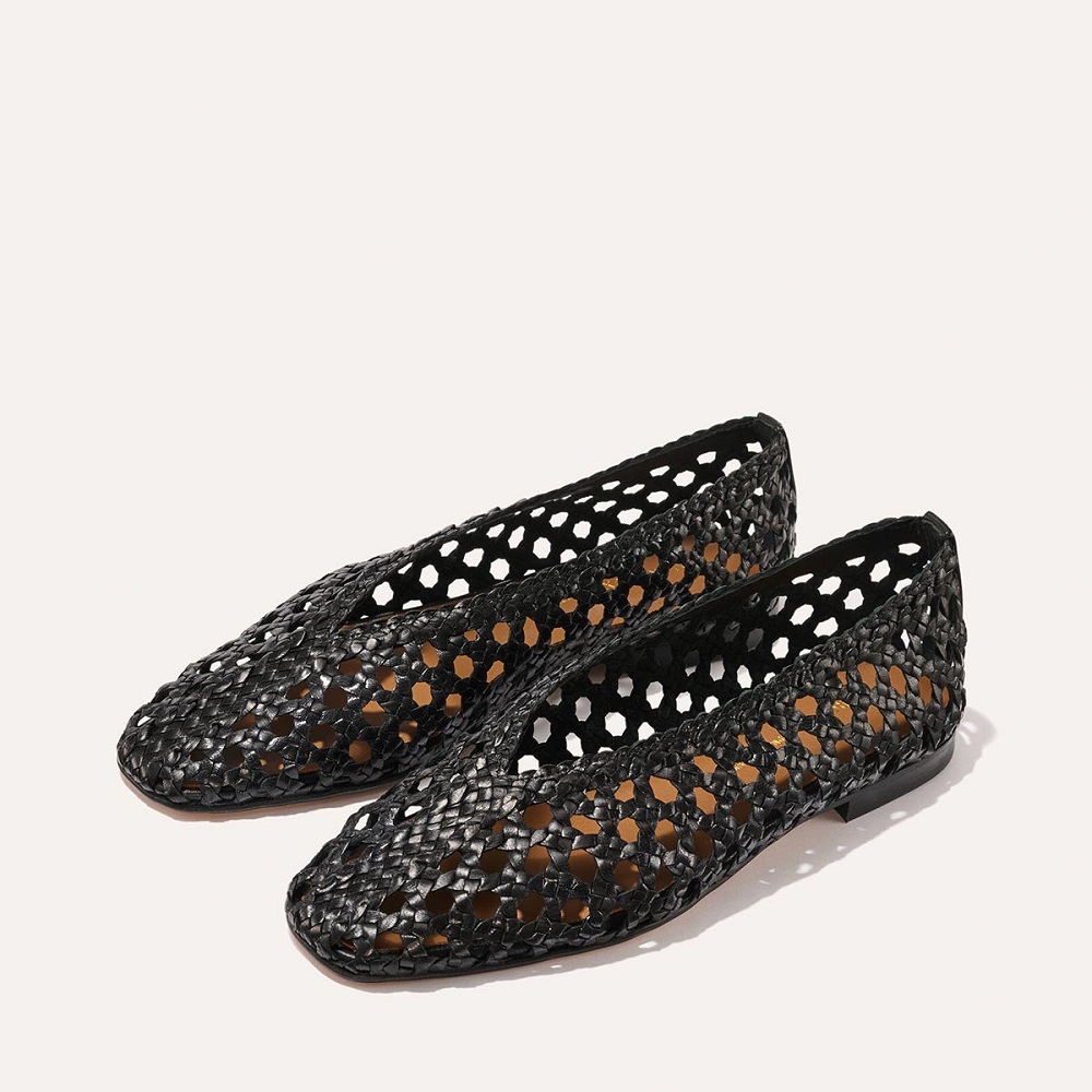 woven ballet flats