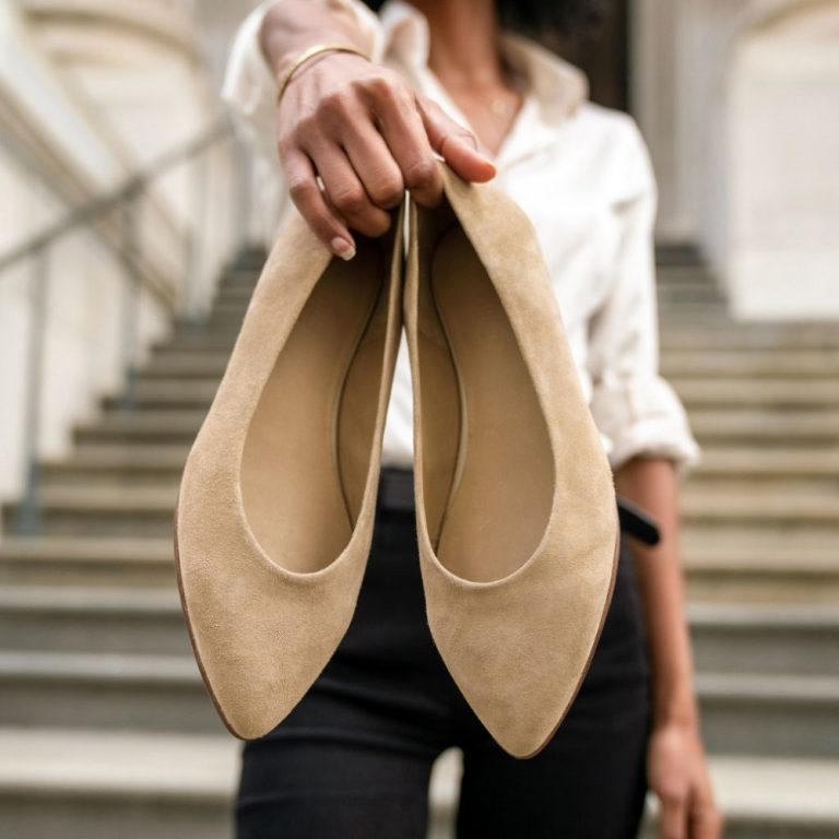suede ballet flats