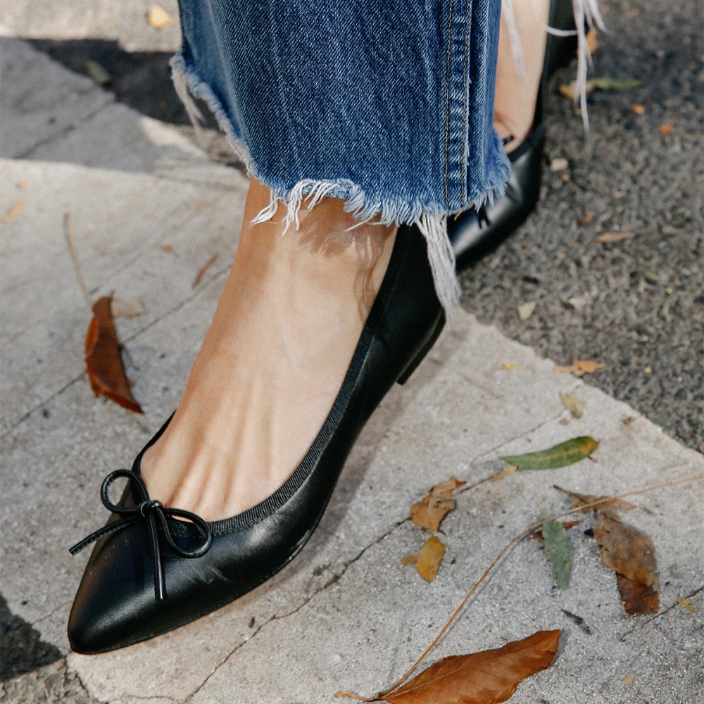 leather flats