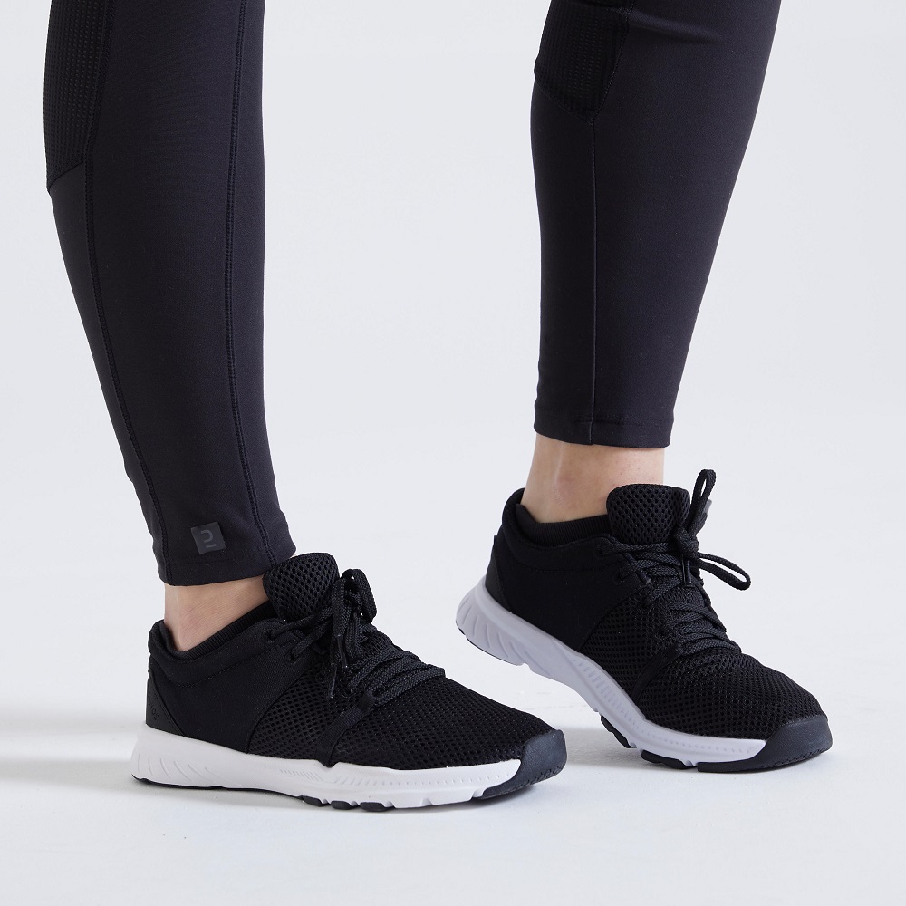 black running shoes