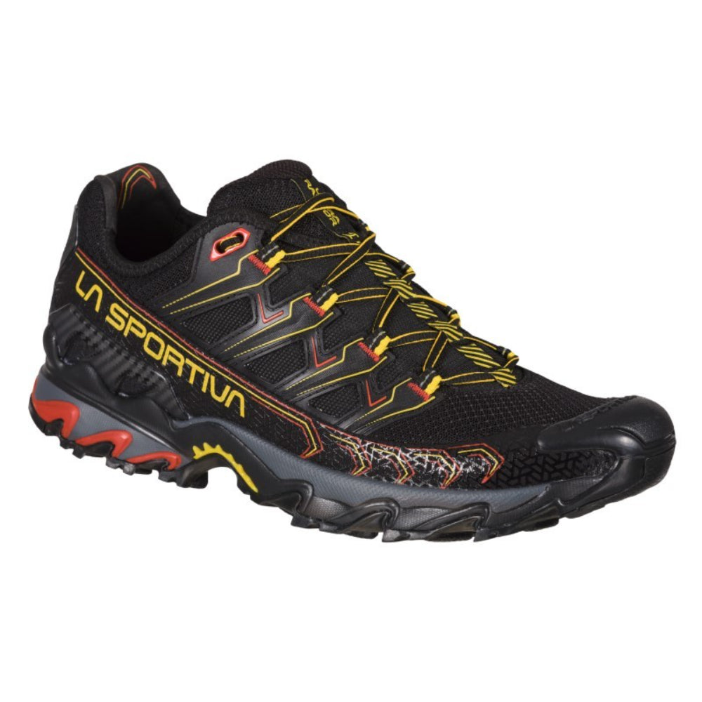 black trail running shoes