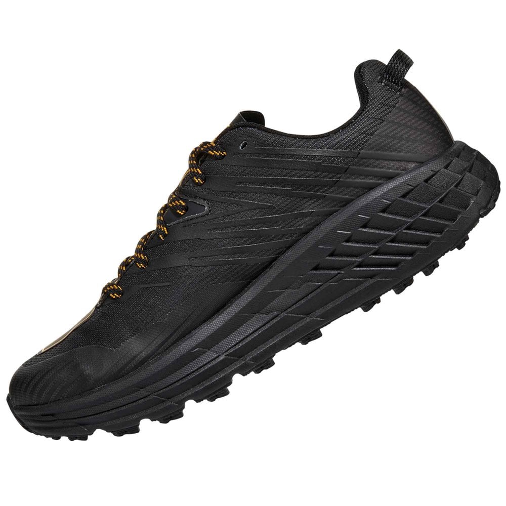 black trail running shoes