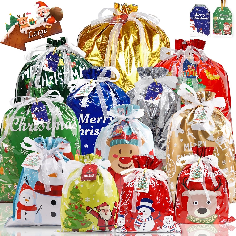 Christmas wrapping bags