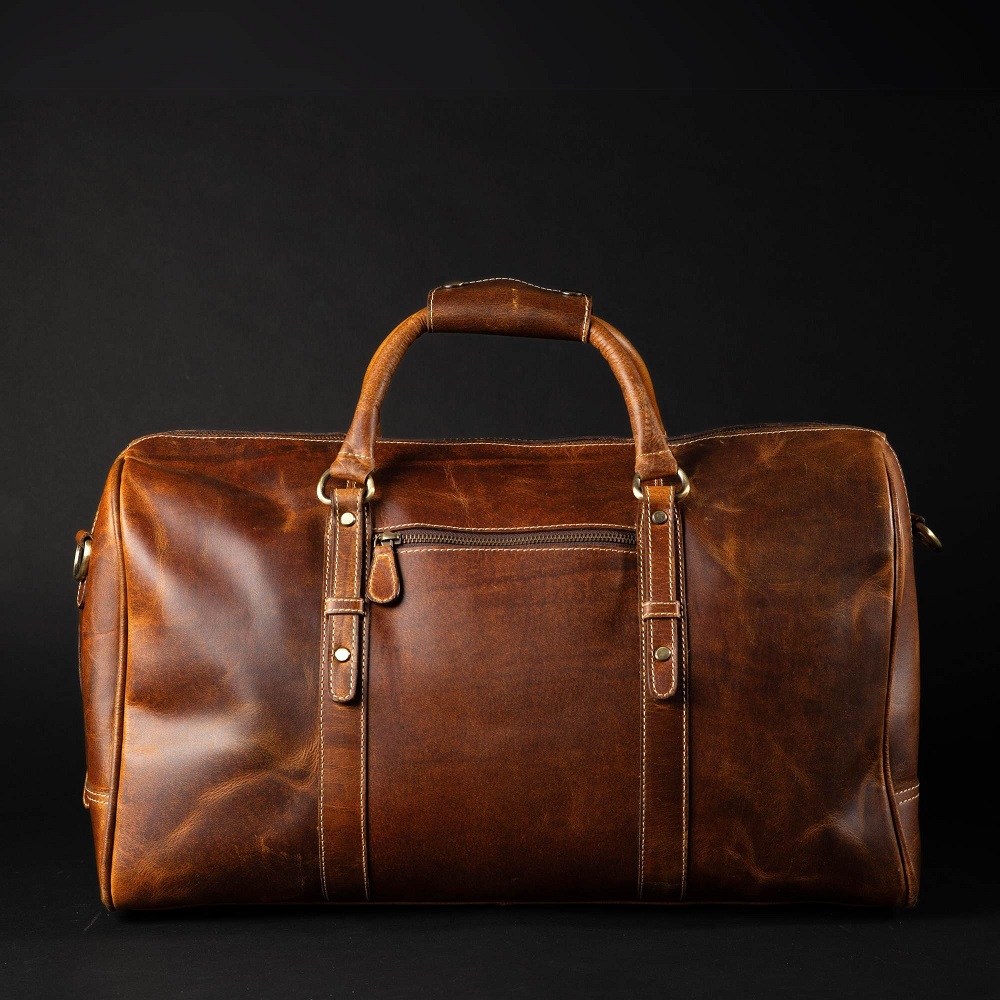 leather duffle bag