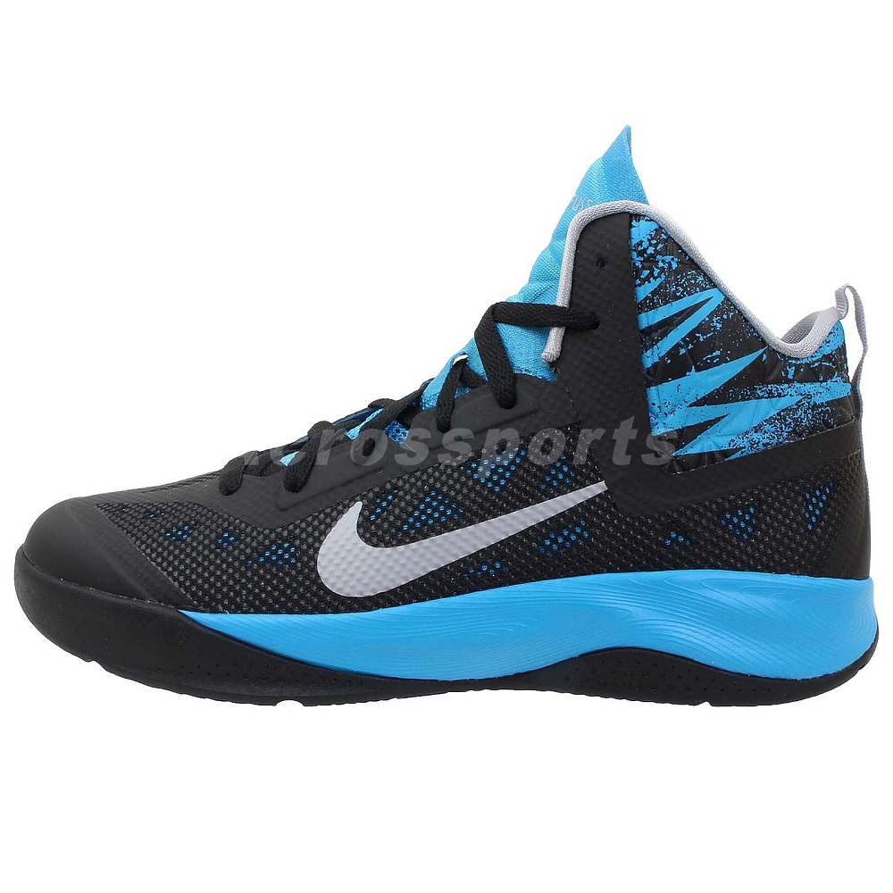 black and blue basketball shoes