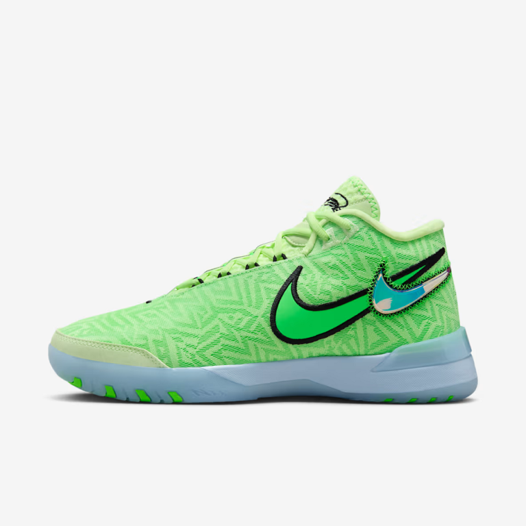 green and yellow basketball shoes