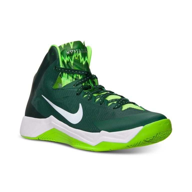 green and blue basketball shoes