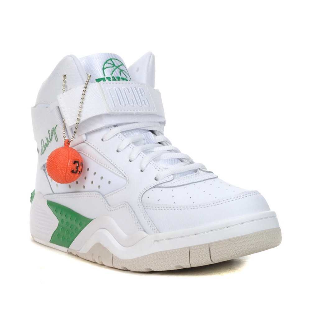 white and green basketball shoes