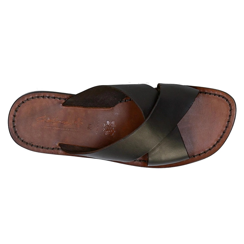 mens leather slippers